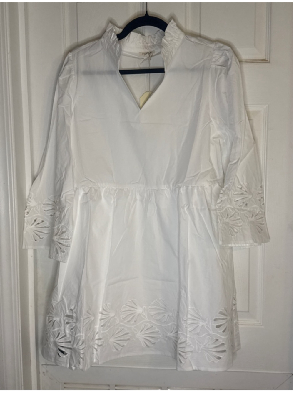 JODIFL White Eyelet Mini Dress L - Picture 2 of 5